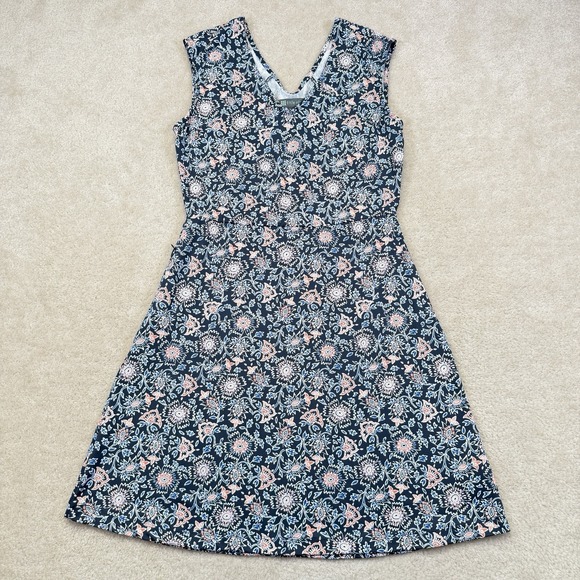 Title nine Dresses & Skirts - Title Nine Diamalete Sleeveless Dress Womens M Blue Floral Athletic Coastal